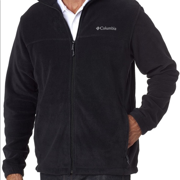 mens black columbia fleece jacket